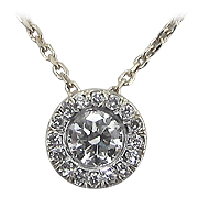 14K White Gold 0.31cttw Diamond Pendant