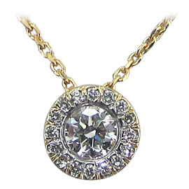 14K Yellow Gold Drop Pendant : 0.31 cttw Diamonds