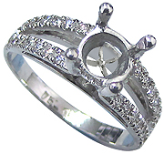 18K White Gold 0.40cttw Diamond Setting