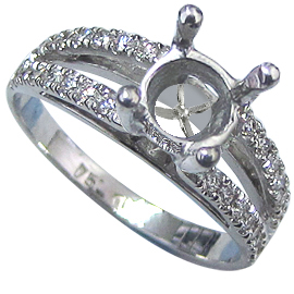 Platinum Multi Stone Setting : 0.40 cttw Diamonds