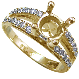 18K Yellow Gold Multi Stone Setting : 0.40 cttw Diamonds