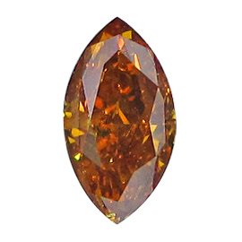 0.71 ct Marquise Diamond : Fancy Deep Yellowish Orange / SI2