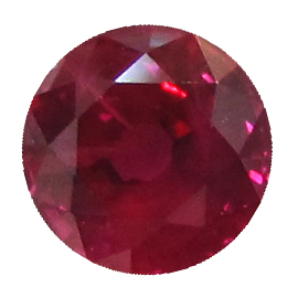 0.80 ct Round Ruby : Rich Red