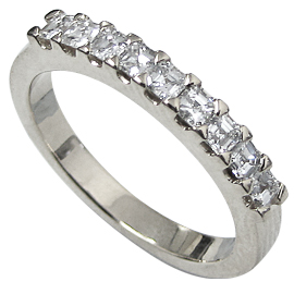 18K White Gold Multi Stone Ring : 0.66 cttw Diamonds