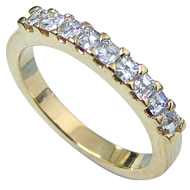 18K Yellow Gold Multi Stone Ring : 0.66 cttw Diamonds