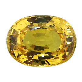 3.96 ct Oval Yellow Sapphire : Lemon Yellow