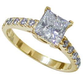 18K Yellow Gold Multi Stone Ring : 1.00 cttw Diamonds