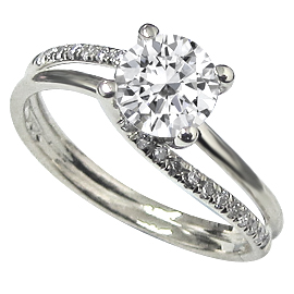 14K White Gold Multi Stone Ring : 0.62 cttw Diamonds