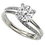 14K White Gold 0.62cttw Diamond Ring