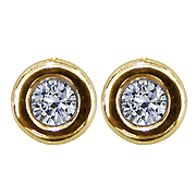 18K Yellow Gold Anniversary 0.50cttw Diamond Earrings