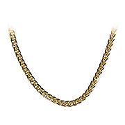 18K Yellow Gold 16''  Flat Spiga Chain