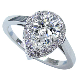 18K White Gold Multi Stone Ring : 1.75 cttw Diamonds