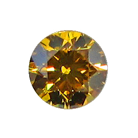 0.16 ct Round Diamond : Fancy Intense Orange Yellow / VS1