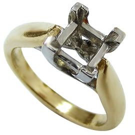 18K Two Tone Solitaire Setting