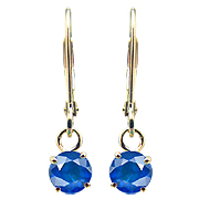 18K Yellow Gold 0.60cttw Sapphire Earrings