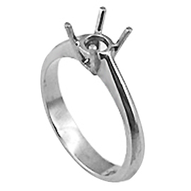 18K White Gold Solitaire Setting