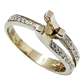 14K Yellow Gold Multi Stone Setting : 0.12 cttw Diamonds