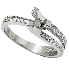 Platinum Multi Stone Setting : 0.12 cttw Diamonds