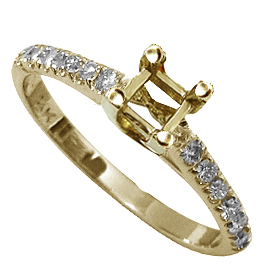 18K Yellow Gold Multi Stone Setting : 0.25 cttw Diamonds