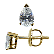 18K Yellow Gold 0.50cttw Diamond Earrings