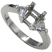 18K White Gold 0.25cttw Diamond Setting