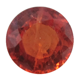 0.92 ct Round Sapphire : Rich Orange