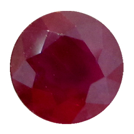 1.03 ct Round Ruby : Deep Rich Red