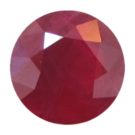 4.01 ct Round Ruby : Deep Rich Red
