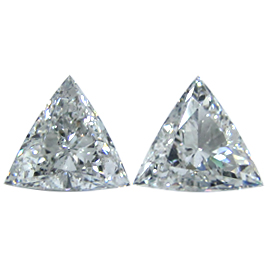 1.81 cttw Pair of Trillion Diamonds : F / SI1
