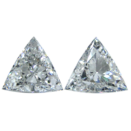 1.81 cttw Pair of Trillion Natural Diamonds : F / SI1