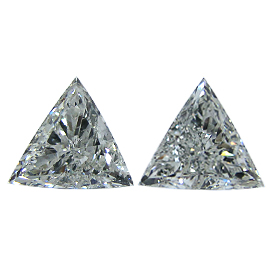 2.30 cttw Pair of Trillion Natural Diamonds : H / SI1