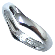 18K White Gold Band