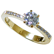 18K Yellow Gold 0.60cttw Diamond Ring