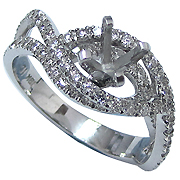 18K White Gold 0.50cttw Diamond Setting