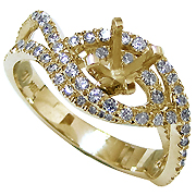 18K Yellow Gold 0.50cttw Diamond Setting