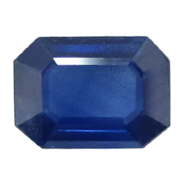 0.88 ct Deep Royal Blue Emerald Cut Natural Blue Sapphire