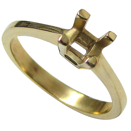 18K Yellow Gold Solitaire Setting