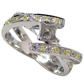 18K White Gold Multi Stone Setting : 0.40 cttw Diamonds