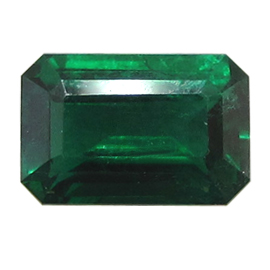 1.42 ct Emerald Cut Emerald : Deep Rich Green