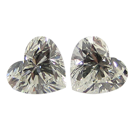 1.03 cttw Pair of Heart Shape Natural Diamonds : H / VS2