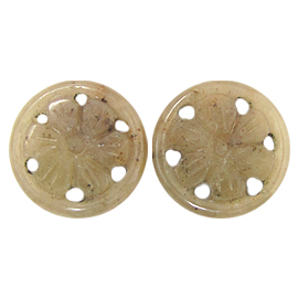 22.63 cttw Pair of Round Sapphires : Yellow