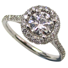 Platinum Multi Stone Ring : 1.20 cttw Diamond