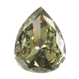 0.56 ct Pear Shape Diamond : Fancy Dark Gray Yellowish Green / I1