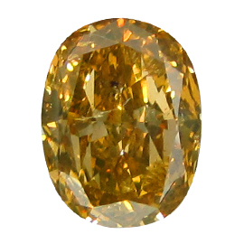 1.55 ct Oval Diamond : Deep Brownish Orangey Yellow / SI2