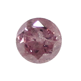 0.18 ct Round Diamond : Natural Fancy Intense Pink / I2
