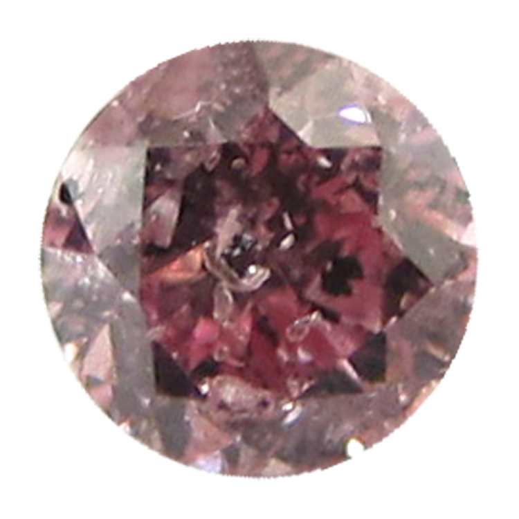 0.16 ct Round Diamond : Natural Fancy Intense Pink / I1
