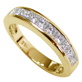 18K Yellow Gold Band : 0.95 cttw Diamonds