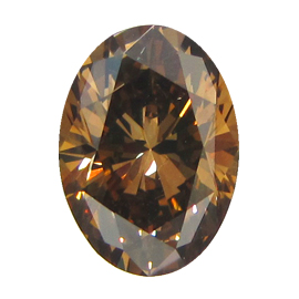 3.10 ct Oval Diamond : Fancy Dark Orangy Brown / VS2