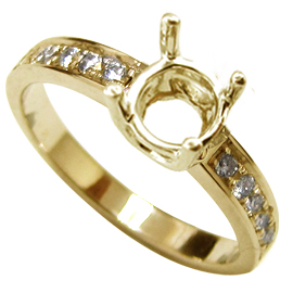 18K Yellow Gold Multi Stone Setting : 0.24 cttw Diamonds