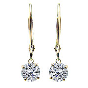 18K Yellow Gold 0.60cttw Diamond Earrings